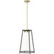 Milroe 1 Light 14 inch Vintage Brass Indoor Pendant Ceiling Light